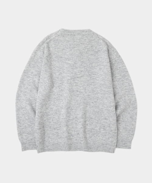 LETTERCOMO（レテルコモ）の「デイリーウールラウンドニットライトグレー（ニット/セーター・レディース・その他・MEDIUM/LARGE）」の5枚目の写真