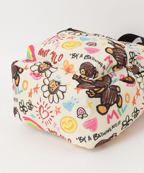 A BATHING APE(アベイシングエイプ)の「BABY MILO SMALL BACKPACK(バックパック/リュック・メンズ・ピンク/アイボリー・FREE)」の12枚目の写真