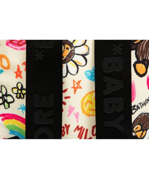 A BATHING APE(アベイシングエイプ)の「BABY MILO SMALL BACKPACK(バックパック/リュック・メンズ・ピンク/アイボリー・FREE)」の7枚目の写真