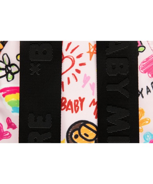 A BATHING APE(アベイシングエイプ)の「BABY MILO SMALL BACKPACK(バックパック/リュック・メンズ・ピンク/アイボリー・FREE)」の8枚目の写真