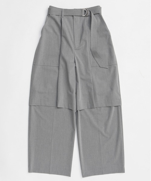 MAISON SPECIAL（メゾンスペシャル）の「【PRE-ORDER】Slice Knee Work Pants/スライスニースーチングワークパンツ（その他パンツ・レディース・ブラウン/ホワイト/グレー/ブラック・38/36/34）」の3枚目の写真