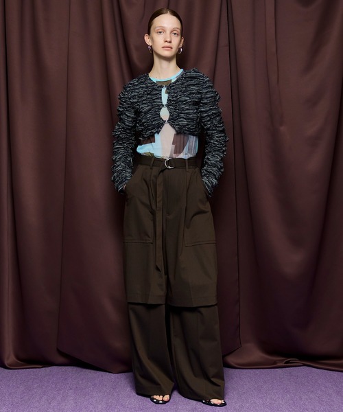 MAISON SPECIAL（メゾンスペシャル）の「【PRE-ORDER】Slice Knee Work Pants/スライスニースーチングワークパンツ（その他パンツ・レディース・ブラウン/ホワイト/グレー/ブラック・38/36/34）」の8枚目の写真