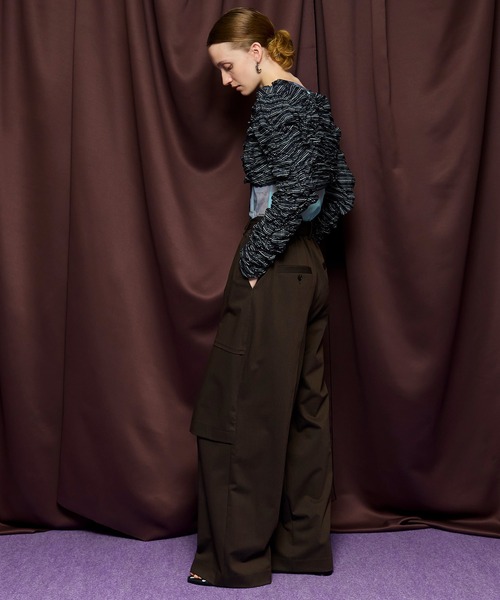 MAISON SPECIAL（メゾンスペシャル）の「【PRE-ORDER】Slice Knee Work Pants/スライスニースーチングワークパンツ（その他パンツ・レディース・ブラウン/ホワイト/グレー/ブラック・38/36/34）」の10枚目の写真