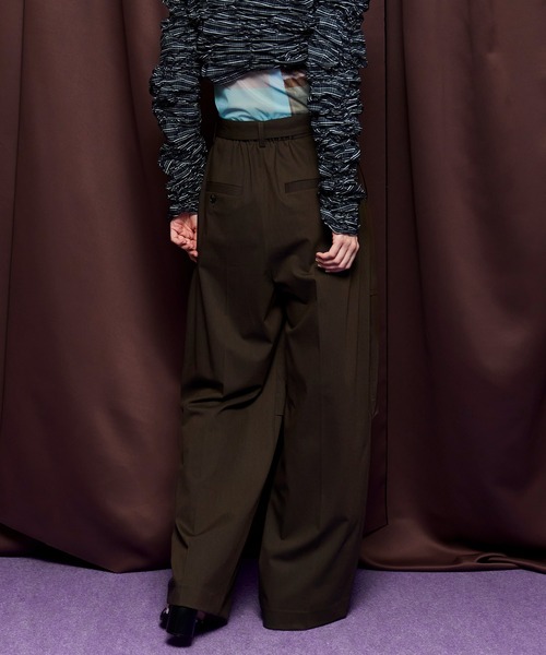 MAISON SPECIAL（メゾンスペシャル）の「【PRE-ORDER】Slice Knee Work Pants/スライスニースーチングワークパンツ（その他パンツ・レディース・ブラウン/ホワイト/グレー/ブラック・38/36/34）」の12枚目の写真