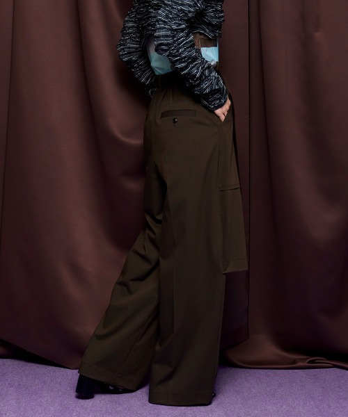 MAISON SPECIAL（メゾンスペシャル）の「【PRE-ORDER】Slice Knee Work Pants/スライスニースーチングワークパンツ（その他パンツ・レディース・ブラウン/ホワイト/グレー/ブラック・38/36/34）」の13枚目の写真