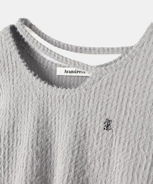 AVANDRESS(アバンドレス )の「AVANDRESS/FUZZ HOLE ロングスリーブ(Tシャツ/カットソー・レディース・チャコール/ブラック・SMALL)」の9枚目の写真