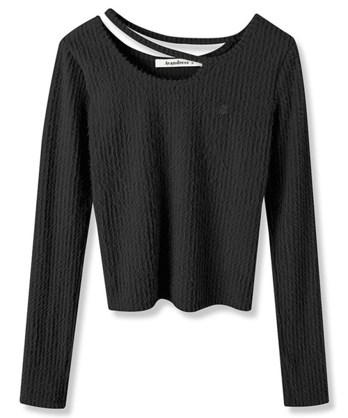AVANDRESS(アバンドレス )の「AVANDRESS/FUZZ HOLE ロングスリーブ(Tシャツ/カットソー・レディース・チャコール/ブラック・SMALL)」の21枚目の写真