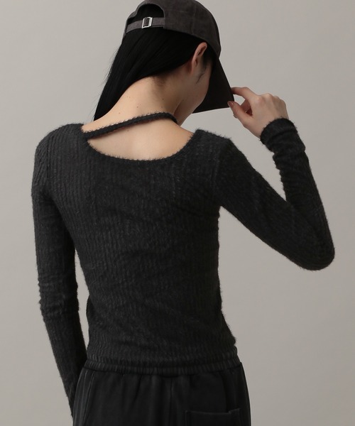 AVANDRESS(アバンドレス )の「AVANDRESS/FUZZ HOLE ロングスリーブ(Tシャツ/カットソー・レディース・チャコール/ブラック・SMALL)」の19枚目の写真