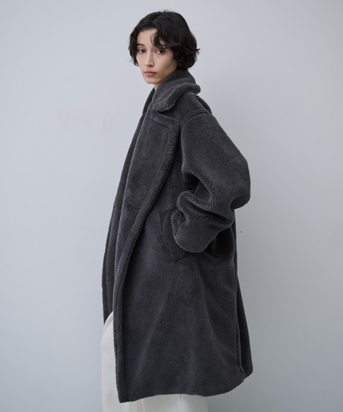 AIC.（エーアイシー）の「ボアロングテーラードコート（チェスターコート・レディース・モカ/チャコールグレー・FREE）」の13枚目の写真