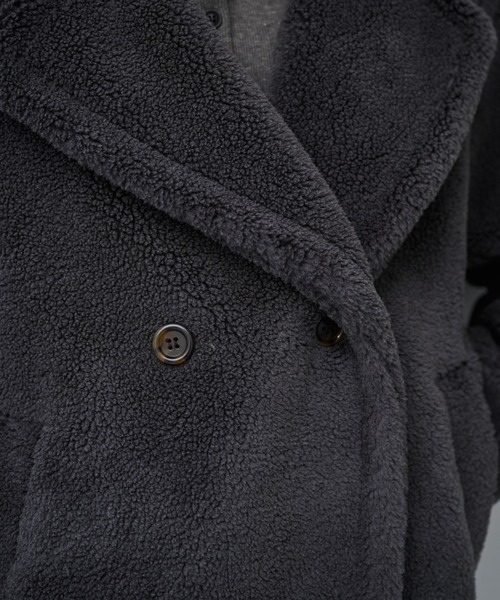 AIC.（エーアイシー）の「ボアロングテーラードコート（チェスターコート・レディース・モカ/チャコールグレー・FREE）」の22枚目の写真