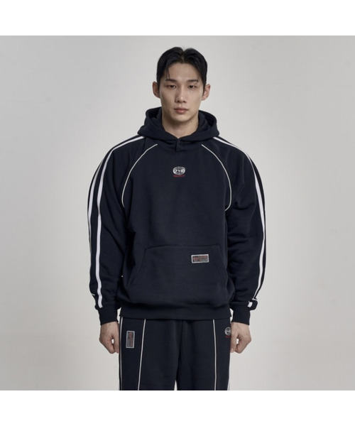 TOLANCE(トランス)の「ヘビーウェイトパイピングフードパーカー - ブラック(パーカー・メンズ・ブラック・XX-LARGE)」の1枚目の写真