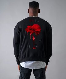 BEOM（ボム）の「Bloody Flower Overfit Sweatshirt [Black]（スウェット）」