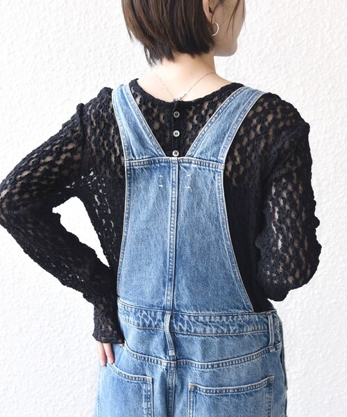 手洗い可能〉ラッセル レース ヘンリー ネック 2WAY プルオーバー（T