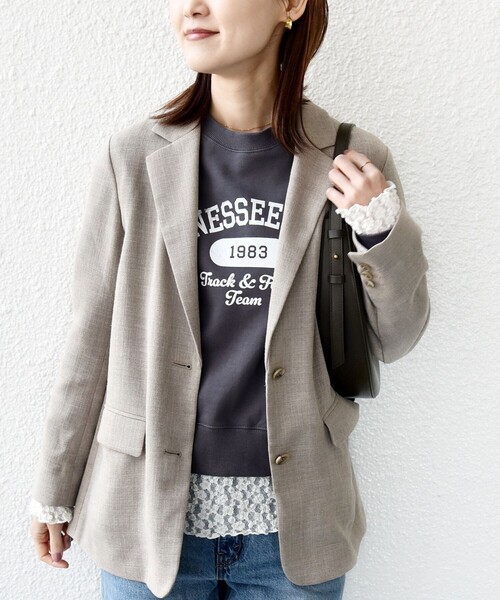 SHIPS(シップス)の「〈手洗い可能〉ラッセル レース ヘンリー ネック 2WAY プルオーバー(Tシャツ/カットソー・レディース・オフホワイト/ネイビー/ブラック/ホワイト・ONE SIZE)」の7枚目の写真