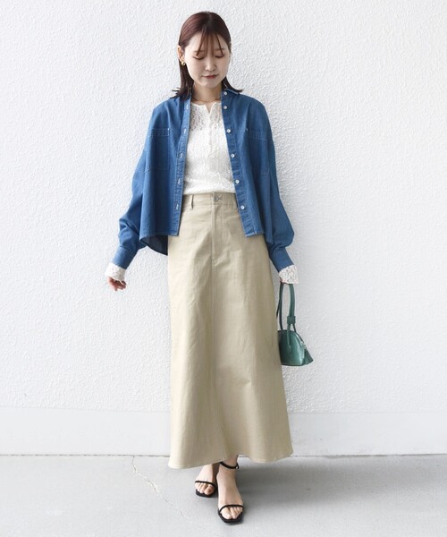 SHIPS(シップス)の「〈手洗い可能〉ラッセル レース ヘンリー ネック 2WAY プルオーバー(Tシャツ/カットソー・レディース・オフホワイト/ネイビー/ブラック/ホワイト・ONE SIZE)」の20枚目の写真