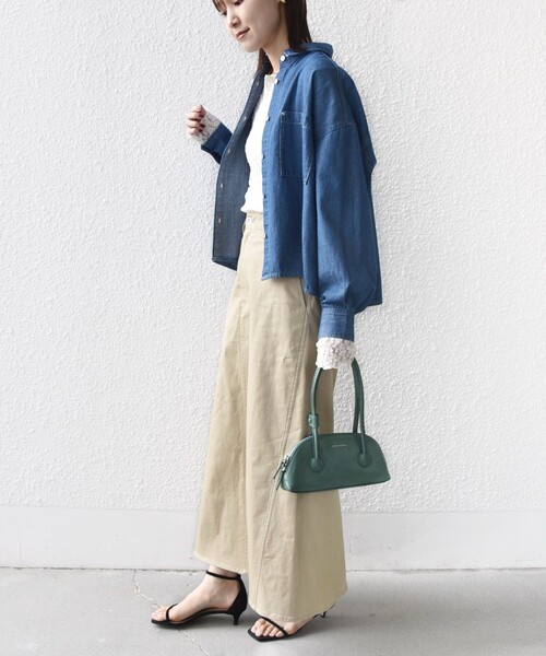 SHIPS(シップス)の「〈手洗い可能〉ラッセル レース ヘンリー ネック 2WAY プルオーバー(Tシャツ/カットソー・レディース・オフホワイト/ネイビー/ブラック/ホワイト・ONE SIZE)」の21枚目の写真
