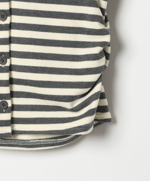 3.3 Field Trip （3.3フィールドトリップ）の「3.3 Field Trip／ボーダーフーディーカーデ（Tシャツ/カットソー・レディース・アイボリー/ブルー/グレー・FREE）」の16枚目の写真