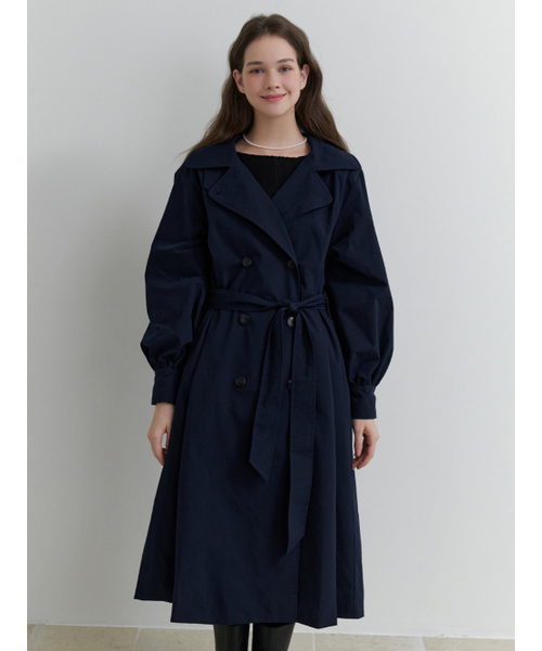 RE_L（リエル）の「Magnet trench coat (navy)（トレンチコート・レディース・その他・FREE）」の5枚目の写真