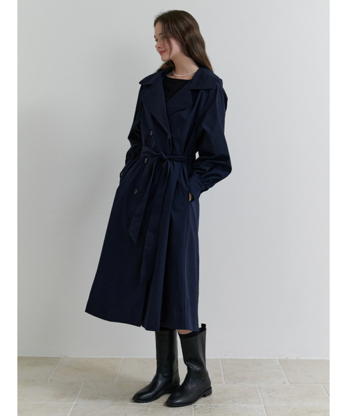 RE_L（リエル）の「Magnet trench coat (navy)（トレンチコート・レディース・その他・FREE）」の6枚目の写真