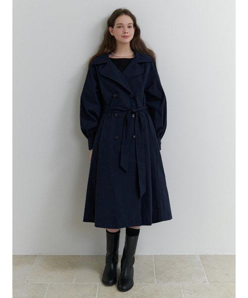 RE_L（リエル）の「Magnet trench coat (navy)（トレンチコート・レディース・その他・FREE）」の8枚目の写真
