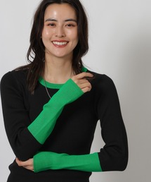 LAKOLE | 12ゲージ袖配色ニット2 / 638483(ニット/セーター)