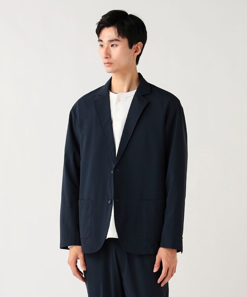 BEAMS HEART（ビームスハート）の「【6/18値下げ】ポリトロ シングル ジャケット（吸水速乾）（テーラードジャケット・メンズ・ブラック/ネイビー・X-LARGE/LARGE/MEDIUM/SMALL）」の9枚目の写真