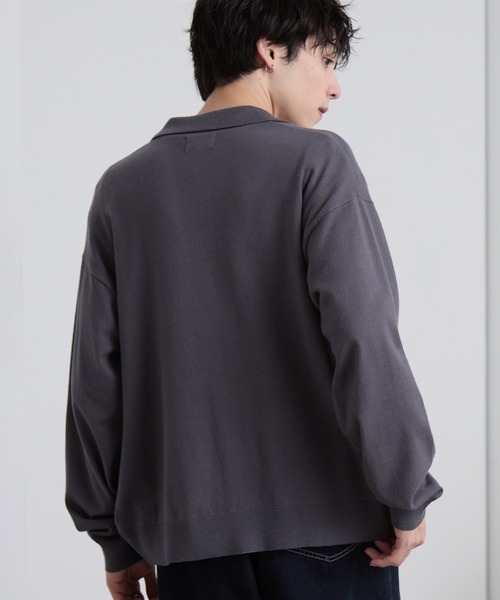 PENNEYS（ぺニーズ）の「PENNEYS/ぺニーズ 別注 THE FOX ロゴ ワンポイント刺繍  ベーシック ハイゲージ 長袖 ニットシャツカーディガン（カーディガン/ボレロ・メンズ・レッド系/ネイビー/ブラック/ダークグレー/ライトグレー・M/L/S）」の12枚目の写真