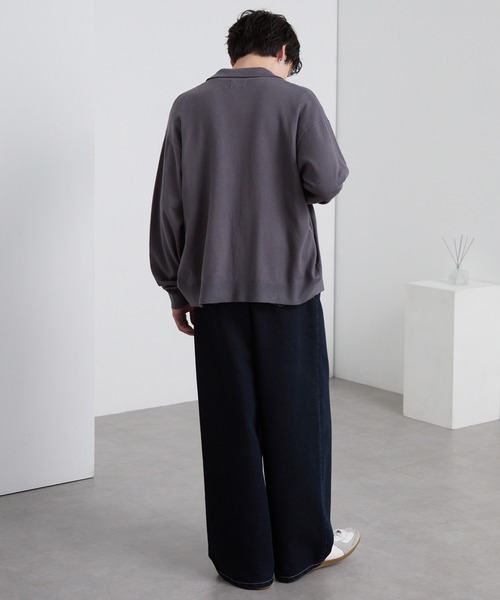 PENNEYS（ぺニーズ）の「PENNEYS/ぺニーズ 別注 THE FOX ロゴ ワンポイント刺繍  ベーシック ハイゲージ 長袖 ニットシャツカーディガン（カーディガン/ボレロ・メンズ・レッド系/ネイビー/ブラック/ダークグレー/ライトグレー・M/L/S）」の18枚目の写真