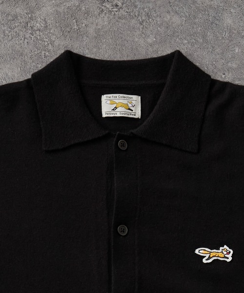 PENNEYS(ぺニーズ)の「PENNEYS/ぺニーズ 別注 THE FOX ロゴ ワンポイント刺繍 ベーシック ハイゲージ 長袖 ニットシャツカーディガン(カーディガン/ボレロ・レディース・レッド系/ネイビー/ブラック/ダークグレー/ライトグレー・M/L/S)」の8枚目の写真