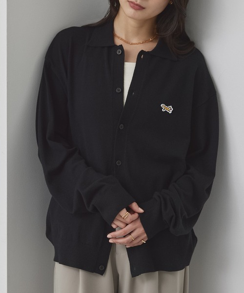 PENNEYS(ぺニーズ)の「PENNEYS/ぺニーズ 別注 THE FOX ロゴ ワンポイント刺繍 ベーシック ハイゲージ 長袖 ニットシャツカーディガン(カーディガン/ボレロ・レディース・レッド系/ネイビー/ブラック/ダークグレー/ライトグレー・M/L/S)」の17枚目の写真