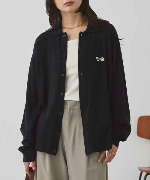 PENNEYS(ぺニーズ)の「PENNEYS/ぺニーズ 別注 THE FOX ロゴ ワンポイント刺繍 ベーシック ハイゲージ 長袖 ニットシャツカーディガン(カーディガン/ボレロ・レディース・レッド系/ネイビー/ブラック/ダークグレー/ライトグレー・M/L/S)」の19枚目の写真