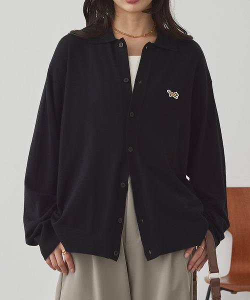 PENNEYS(ぺニーズ)の「PENNEYS/ぺニーズ 別注 THE FOX ロゴ ワンポイント刺繍 ベーシック ハイゲージ 長袖 ニットシャツカーディガン(カーディガン/ボレロ・レディース・レッド系/ネイビー/ブラック/ダークグレー/ライトグレー・M/L/S)」の20枚目の写真