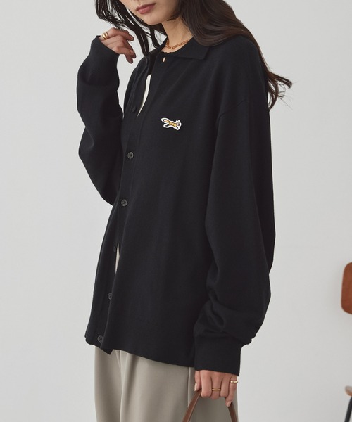 PENNEYS(ぺニーズ)の「PENNEYS/ぺニーズ 別注 THE FOX ロゴ ワンポイント刺繍 ベーシック ハイゲージ 長袖 ニットシャツカーディガン(カーディガン/ボレロ・レディース・レッド系/ネイビー/ブラック/ダークグレー/ライトグレー・M/L/S)」の21枚目の写真