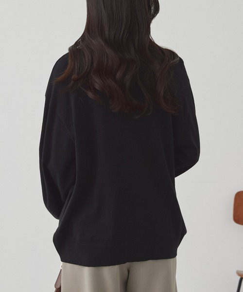 PENNEYS(ぺニーズ)の「PENNEYS/ぺニーズ 別注 THE FOX ロゴ ワンポイント刺繍 ベーシック ハイゲージ 長袖 ニットシャツカーディガン(カーディガン/ボレロ・レディース・レッド系/ネイビー/ブラック/ダークグレー/ライトグレー・M/L/S)」の22枚目の写真