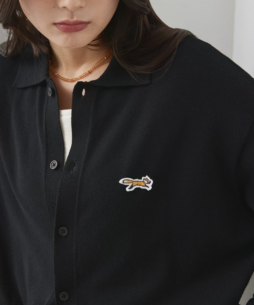 PENNEYS(ぺニーズ)の「PENNEYS/ぺニーズ 別注 THE FOX ロゴ ワンポイント刺繍 ベーシック ハイゲージ 長袖 ニットシャツカーディガン(カーディガン/ボレロ・レディース・レッド系/ネイビー/ブラック/ダークグレー/ライトグレー・M/L/S)」の22枚目の写真