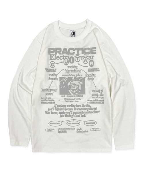 DEFYCLUBROBBERS(ディファイクラブロバース)の「Routine Long Sleeves (White Gray)(Tシャツ/カットソー・レディース・その他・MEDIUM/LARGE)」の1枚目の写真