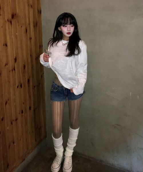 DEFYCLUBROBBERS(ディファイクラブロバース)の「Routine Long Sleeves (White Gray)(Tシャツ/カットソー・レディース・その他・MEDIUM/LARGE)」の6枚目の写真