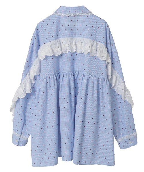 Candy Stripper（キャンディストリッパー）の「TINY CAT SHIRT ワンピース（シャツワンピース・レディース・ブラック/ライトブルー・FREE）」の21枚目の写真