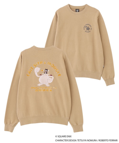 AVIREX × FINAL FANTASY VII REMAKE》CREW NECK SWEAT 'Cait Sith