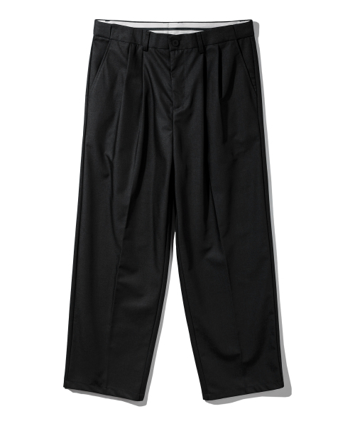 BAKKEN（バッケン）の「サイドヒドゥンバンディングツーピンタックワイドスラックスパンツ BK8901_ブラック（スラックス・メンズ・ブラック・FREE）」の2枚目の写真