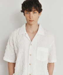 HEUTE（ホイテ）の「WRINKLES CONVERTIBLE COLLAR SHORT SLEEVE SHIRT (WHITE)（シャツ/ブラウス）」