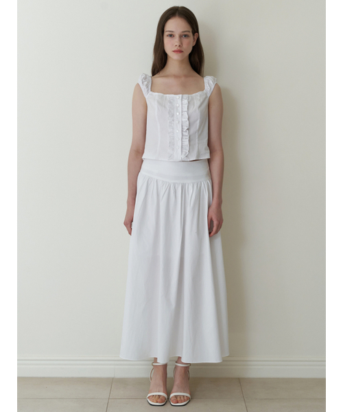 KINDABABY(カインダベイビー)の「frill sleeveless blouse top - white(シャツ/ブラウス・レディース・ホワイト・FREE)」の3枚目の写真