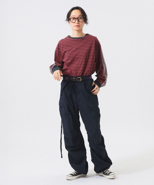 BEAMS BOY（ビームスボーイ）の「スウィッチ ボーダー ロングスリーブ（Tシャツ/カットソー・レディース・チャコールグレー/イエロー/ネイビー・1/2）」の9枚目の写真