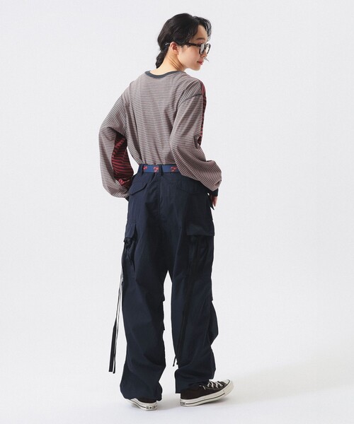 BEAMS BOY（ビームスボーイ）の「スウィッチ ボーダー ロングスリーブ（Tシャツ/カットソー・レディース・チャコールグレー/イエロー/ネイビー・1/2）」の10枚目の写真