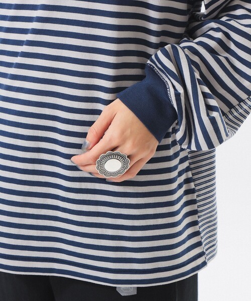 BEAMS BOY（ビームスボーイ）の「スウィッチ ボーダー ロングスリーブ（Tシャツ/カットソー・レディース・チャコールグレー/イエロー/ネイビー・1/2）」の21枚目の写真