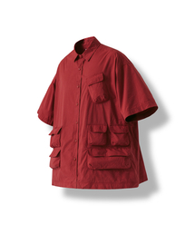 ANGLAN | Slather Utility Pocket Half Shirt - Red(シャツ/ブラウス)
