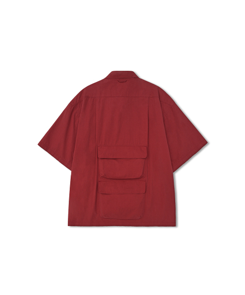 ANGLAN(アングラン)の「Slather Utility Pocket Half Shirt - Red(シャツ/ブラウス・メンズ・その他・ONE SIZE)」の10枚目の写真