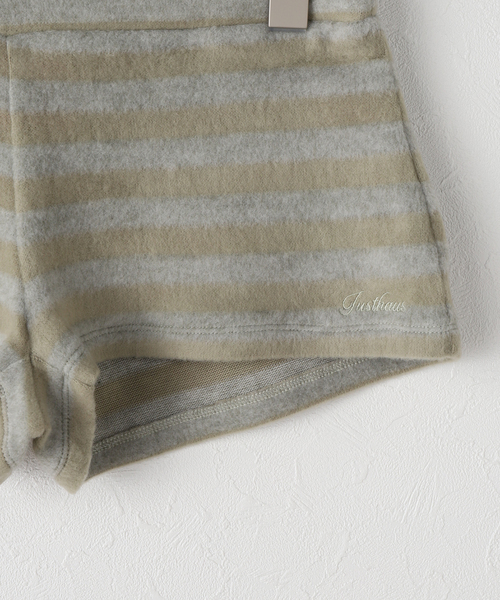 PULP/417EDIFICE(パルプフォーワンセブンエディフィス)の「【Geek Office / ギークオフィス】JUST! / STRIPED KNIT SHORTS(その他パンツ・レディース・チャコールグレー・FREE)」の8枚目の写真