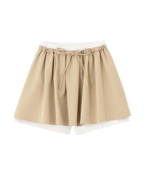 FREE'S MART（フリーズマート）の「◆インナーパンツ付レイヤードフレアミニスカート（スカート・レディース・ベージュ/グレー・FREE）」の12枚目の写真