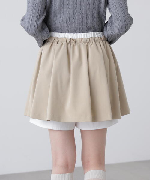 FREE'S MART（フリーズマート）の「◆インナーパンツ付レイヤードフレアミニスカート（スカート・レディース・ベージュ/グレー・FREE）」の19枚目の写真